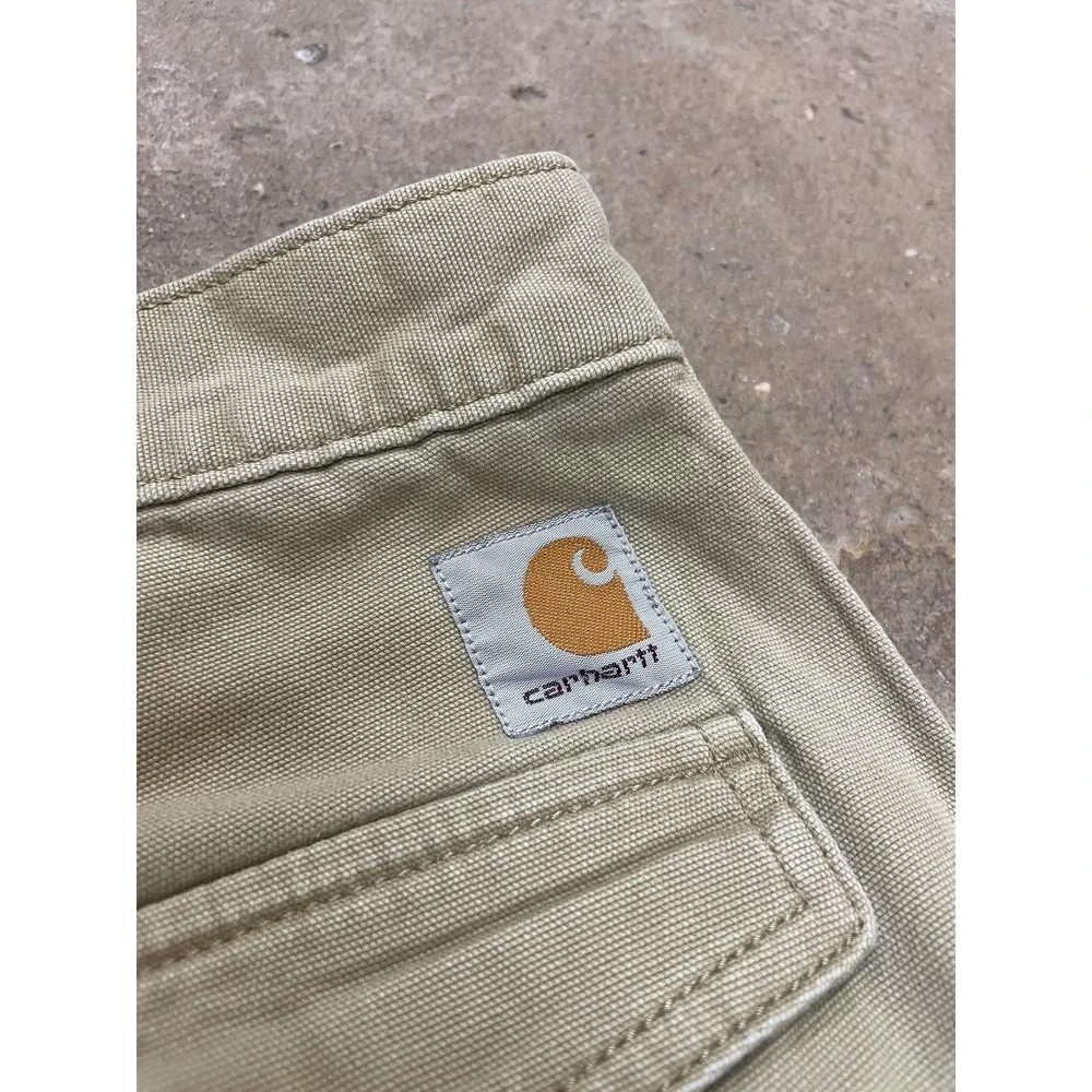 Carhartt Pants Mens 38x30 Beige Relaxed Fit‎ Canvas Cargo Work Utility 103574